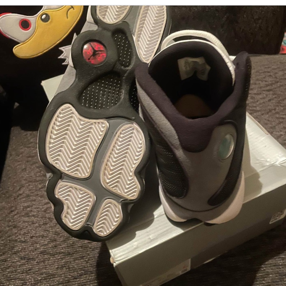 Jordan Black and Gray Sneakers with Sleek Design